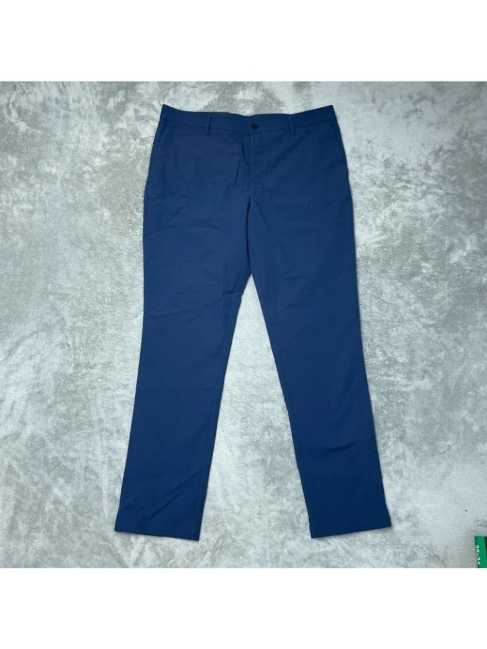 NWT Banana Republic Men's 38x34 Flat Front Stretch Tech Pants Blue Slim G2175